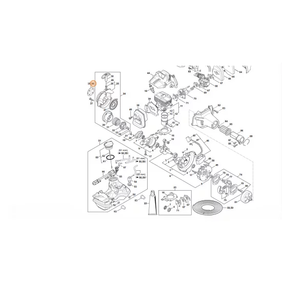STIHL  Tabliczka z typem urządzenia HL 94 KC 4243 967 1504